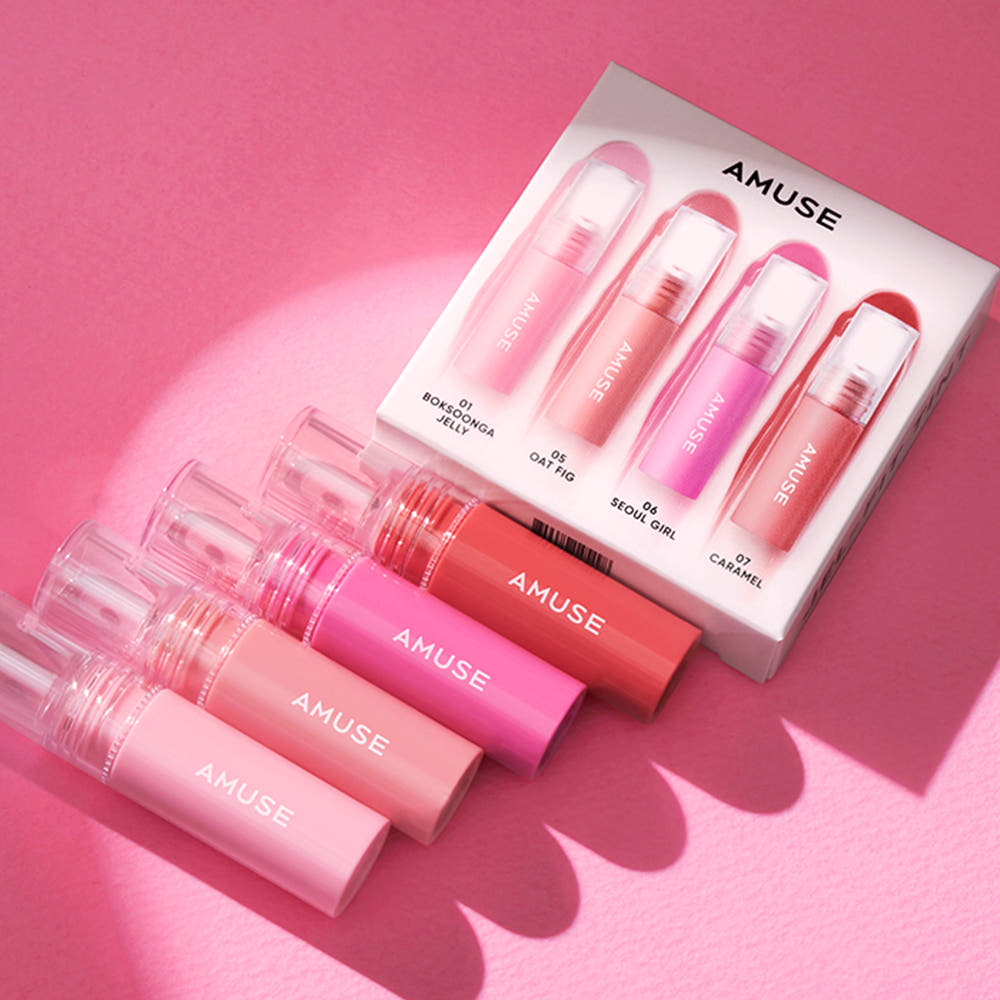 Mini Gel Fit Tint Set 1.3g X 4ea, AMUSE AMUSE Lip Tint
