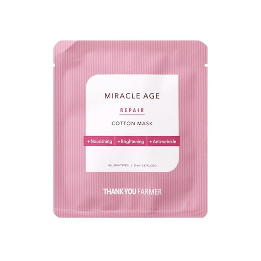 Miracle Age Repair Cotton Mask 25ml X 1ea, THANK YOU FARMER THANK YOU FARMER Sheet Mask