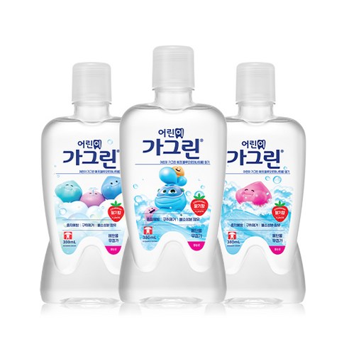 Mouthwash 380mlX3ea (Strawberry), Gagreen Gagreen Mouthwash