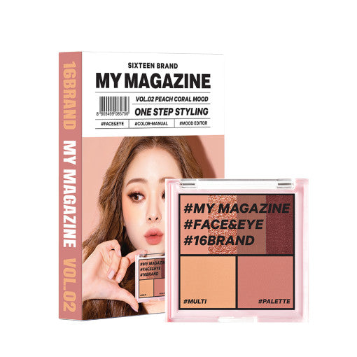 My Magazine Eye Shadow Palette 7.5g (10colors), 16BRAND 16BRAND Eyeshadow
