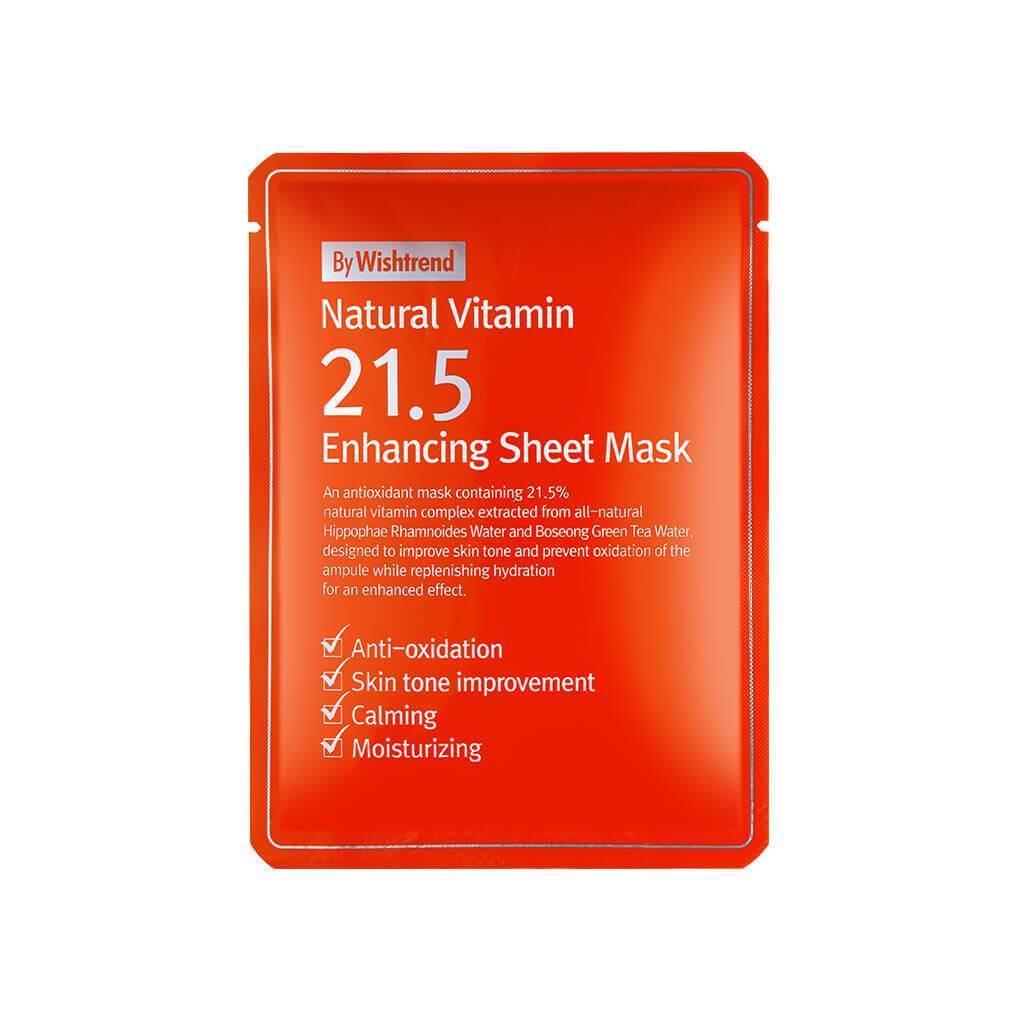 Natural Vitamin 21.5 Enhancing Sheet Mask 23ml, By Wishtrend By Wishtrend Sheet Mask