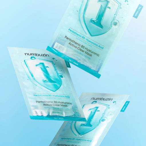 No.1 Pantothenic B5 Hyaluronic Active Clear Mask 26ml X 10ea, numbuzin numbuzin Treatment Mask