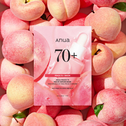 Peach 70 Niacin Serum Mask Sheet 25g X 10ea, Anua Anua Sheet Mask