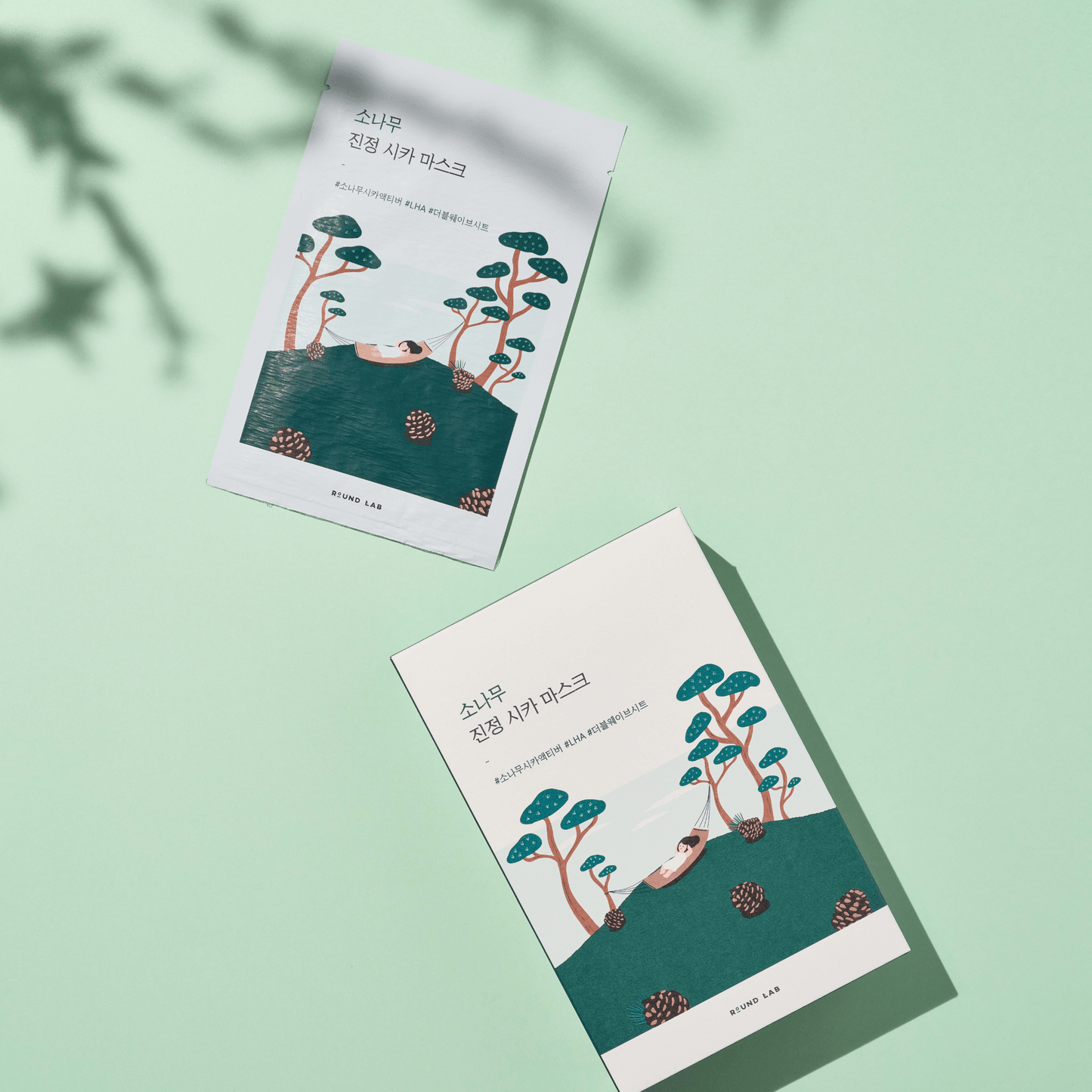 Pine Calming Cica Sheet Mask 10pcs, Round Lab Round Lab Sheet Mask