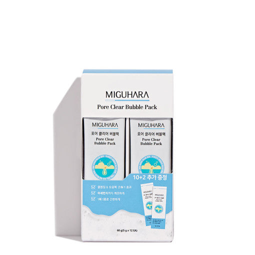 Pore Clear Bubble Pack Set (5g x 12 sachets), MIGUHARA MIGUHARA Cleansing Powder