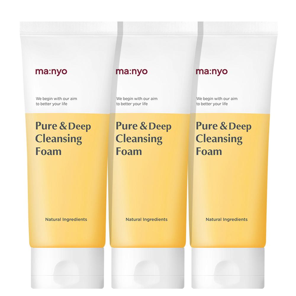 Pure & Deep Cleansing Foam 100ml X 3ea, Manyo Factory Manyo Factory Cleansing Foam