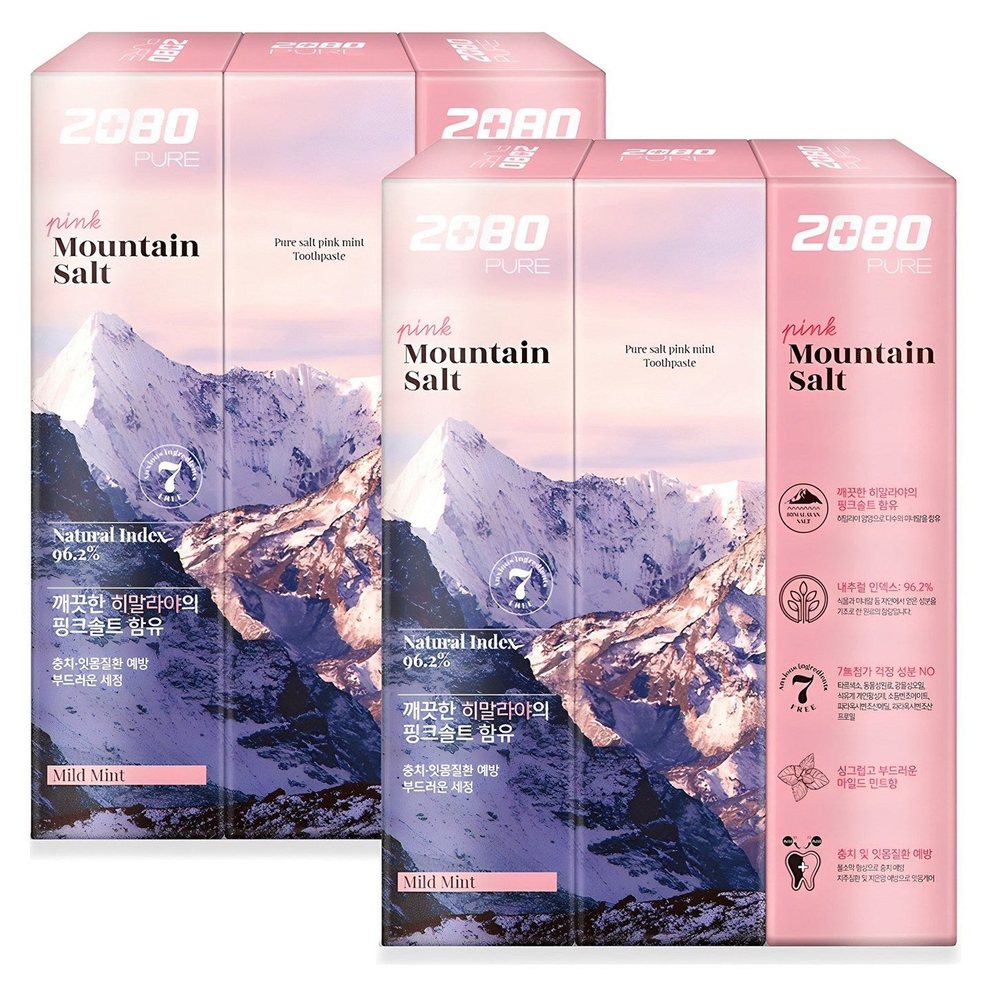 Pure Pink Mountain Salt Toothpaste 150g X 6ea, Aekyung 2080 AEKYUNG 2080 Toothpaste