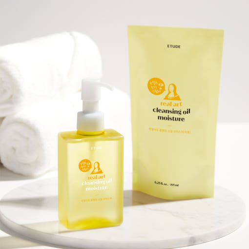 Real Art Cleansing Oil Moisture & Refill 185ml+185ml, ETUDE ETUDE Cleansing Oil