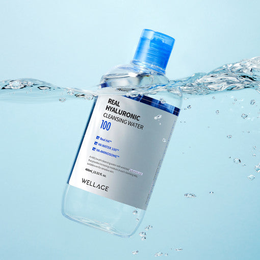 Real Hyaluronic Cleansing Water 400ml, WELLAGE WELLAGE Micellar Waters