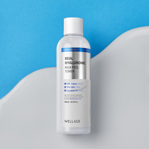 Real Hyaluronic Milk Peel Toner 300ml, WELLAGE WELLAGE Hydrating Toner