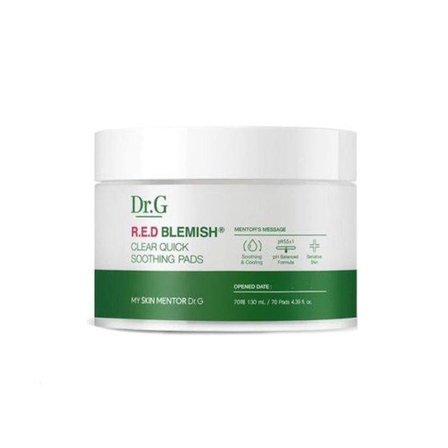 Red Blemish Clear Quick Soothing Pads 70 Sheets, Dr.G Dr.G Toner Pad