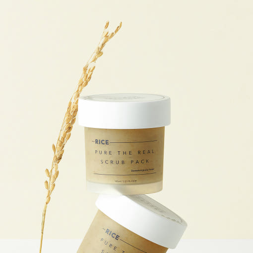 Rice Pure The Real Scrub Pack 100ml, THANK YOU FARMER THANK YOU FARMER Treatment Mask