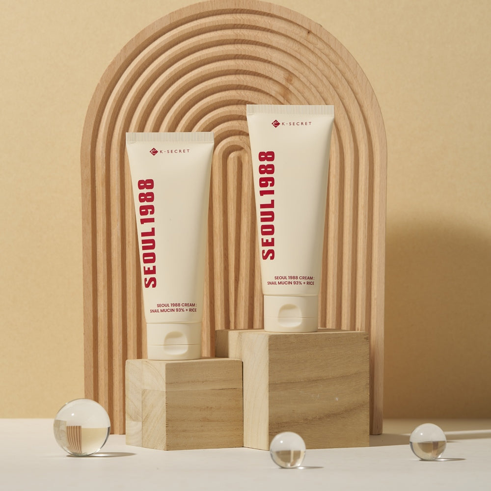 SEOUL 1988 Cream : Snail Mucin 93% + Rice 100ml, K-SECRET K-SECRET Face Cream