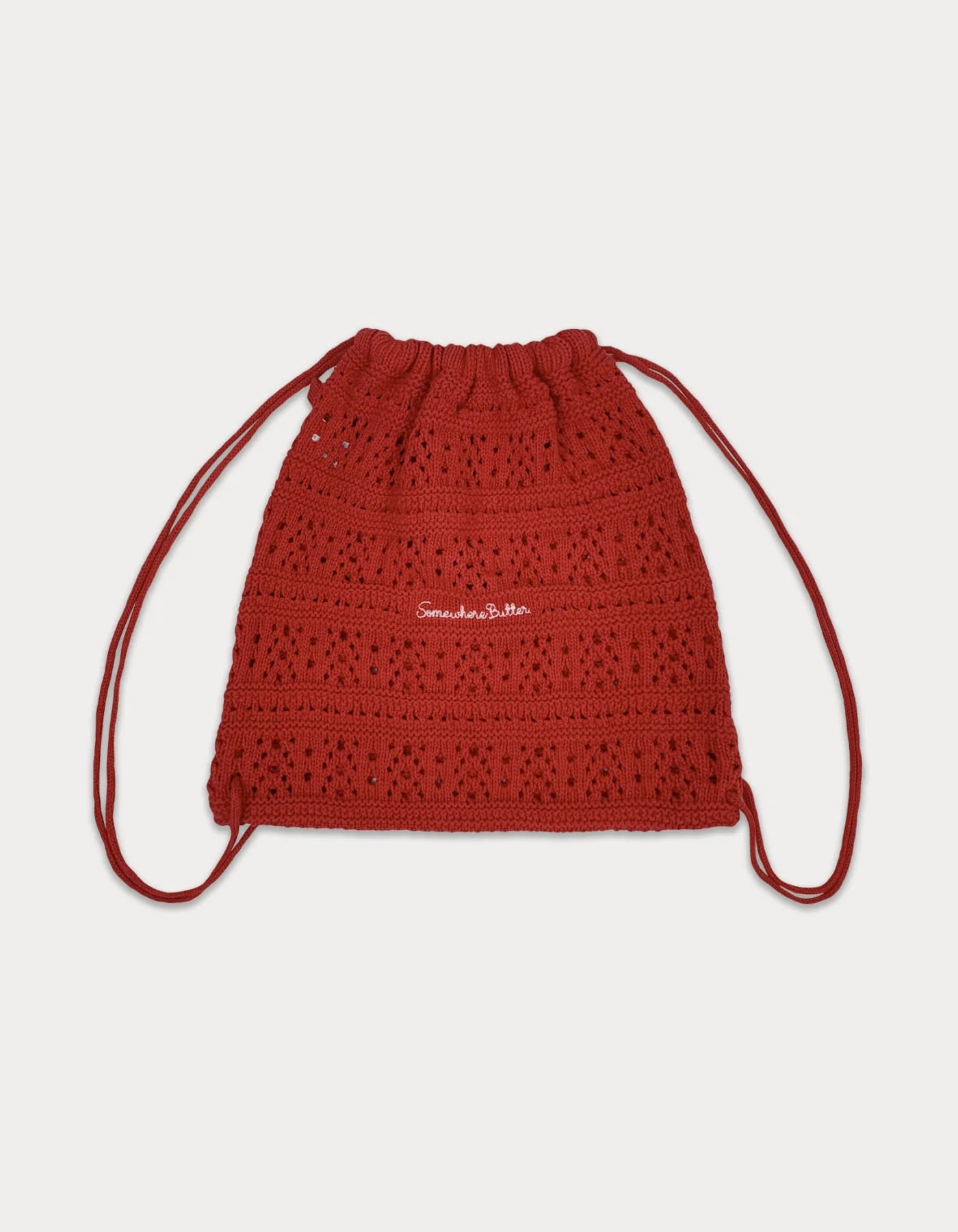 SOMEWHERE BUTTER. Yogurt knit string bag-1