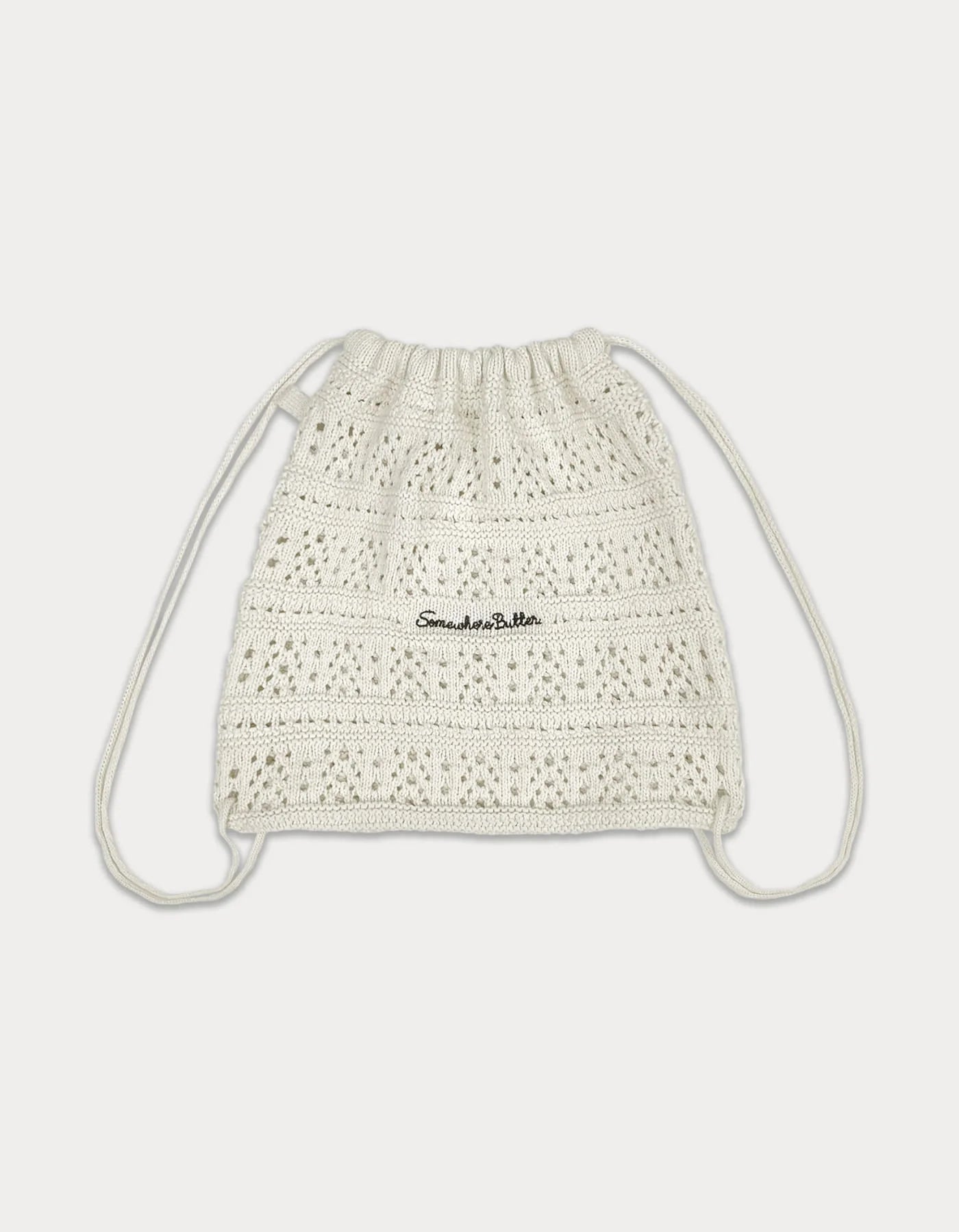 SOMEWHERE BUTTER. Yogurt knit string bag-1