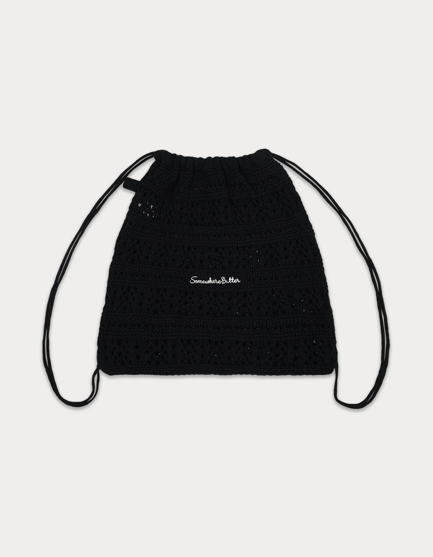 SOMEWHERE BUTTER. Yogurt knit string bag-1