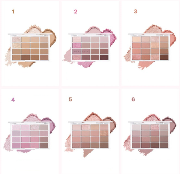 Soft Blurring Eye Palette 14g (17colors), WAKEMAKE WAKEMAKE Eye Palette