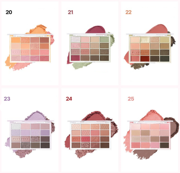 Soft Blurring Eye Palette 14g (17colors), WAKEMAKE WAKEMAKE Eye Palette