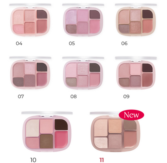 Soft Sheer Multi Palette 6.4g (11 Colors), WAKEMAKE WAKEMAKE Eye Shadow