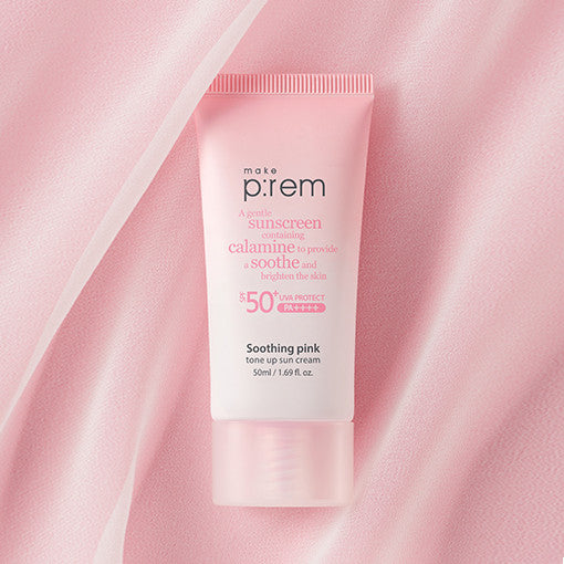 Soothing Pink Tone Up Sun Cream SPF 50+ PA++++ 50ml, make p:rem make p:rem Sun Cream