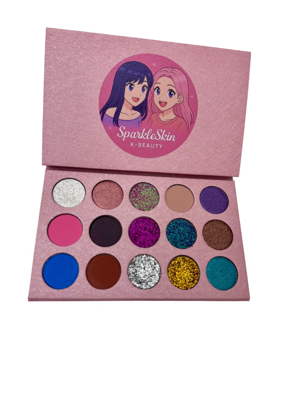 Sparkle Party Eyeshadow Palette – High-Shine & Blendable Shades | SparkleSkin K-Beauty