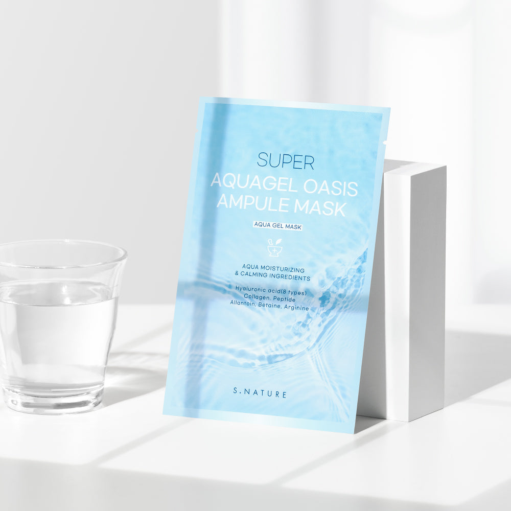Super Aqua Gel Oasis Ampule Mask Sheet 30ml X 5P, S.NATURE S.NATURE Treatment Mask