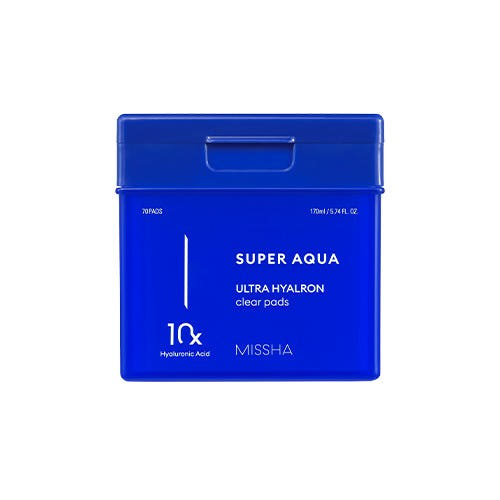 Super Aqua Ultra Hyalron Clear Pads 170ml/70pads, MISSHA MISSHA Toner Pad
