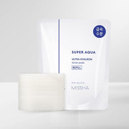 Super Aqua Ultra Hyalron Toner Pad 180g/90pads (Refill), MISSHA MISSHA Toner Pad