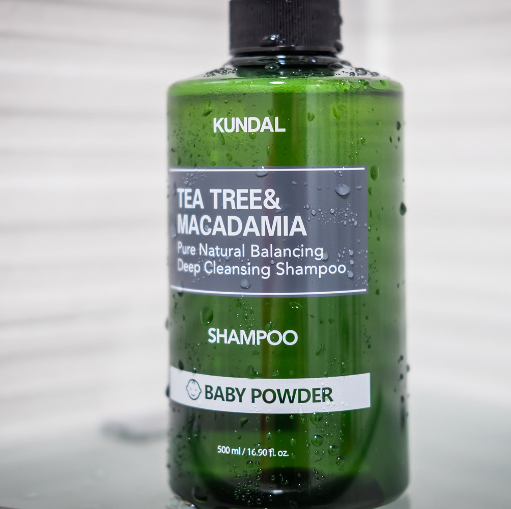 TEA TREE&MACADAMIA Pure Natural Balancing Deep Cleansing Shampoo 500ml #BABY POWDER, KUNDAL-1