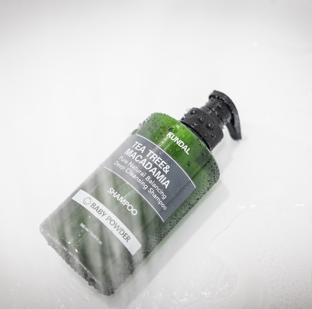 TEA TREE&MACADAMIA Pure Natural Balancing Deep Cleansing Shampoo 500ml #BABY POWDER, KUNDAL-1