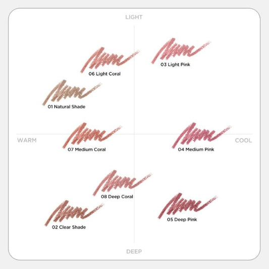 TIRTIR Tracing Lip Pencil 0.4g (8colors) TIRTIR Lip Liner