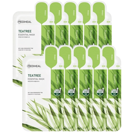 Tea Tree Care Solution Essential Mask REX 24ml X 10p, MEDIHEAL MEDIHEAL Sheet Mask