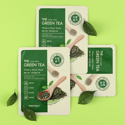 The Chok Chok Green Tea Watery Mask Sheet 20g X 10ea, TONYMOLY TONYMOLY Treatment Mask