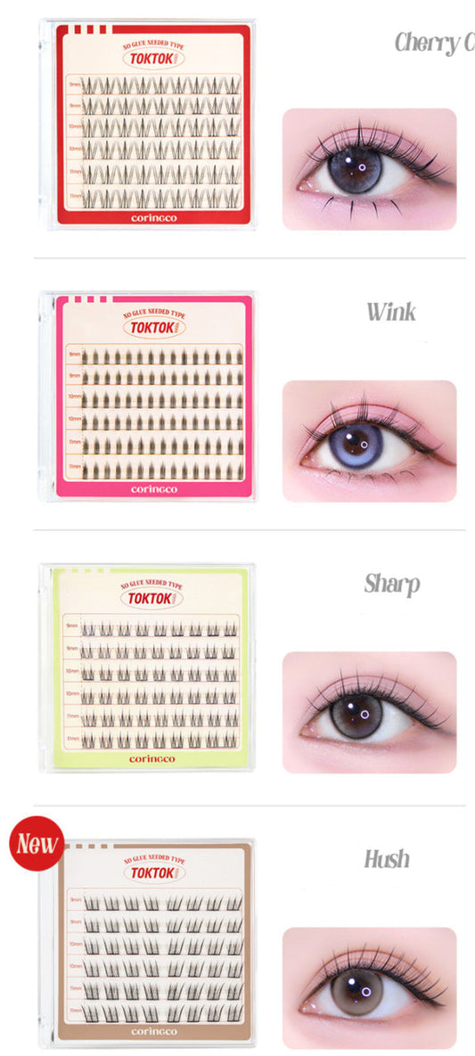 Toktok-Hara No Glue Eyelash (48pcs ,54pcs, 90pcs) (4 Types), CORINGCO CORINGCO False Eyelashes
