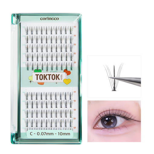 Toktok-Hara W Eyelash 100pcs (4 Types), CORINGCO CORINGCO False Eyelashes