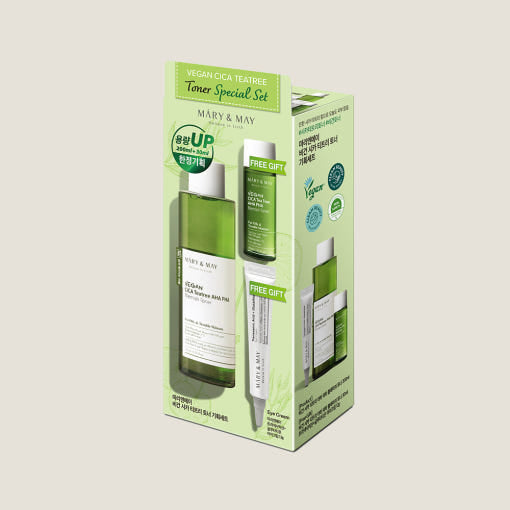Vegan Cica Teatree Toner Special SET, MARY & MAY MARY & MAY Skincare Set