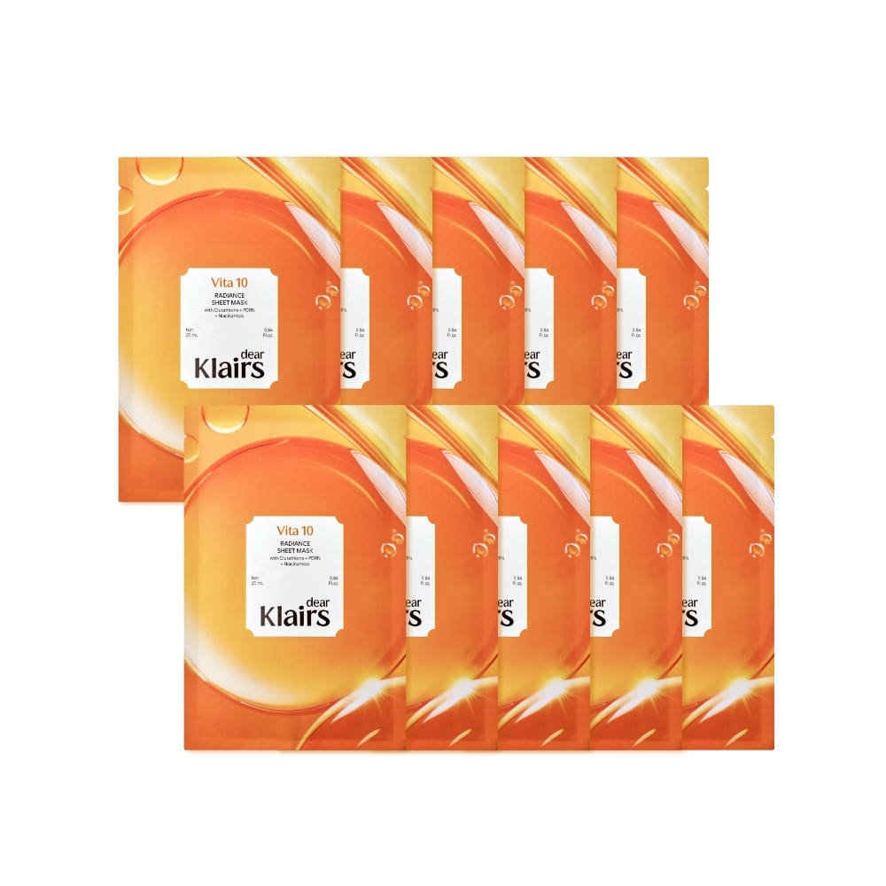 Vita 10 Radiance Sheet Mask Set 25ml X 10ea, KLAIRS KLAIRS Sheet Mask