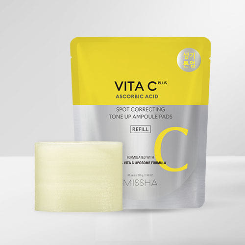 Vita C Plus Spot Correcting Tone Up Ampoule Pads 210g/80pads (Refill), MISSHA MISSHA Ampoule Pad