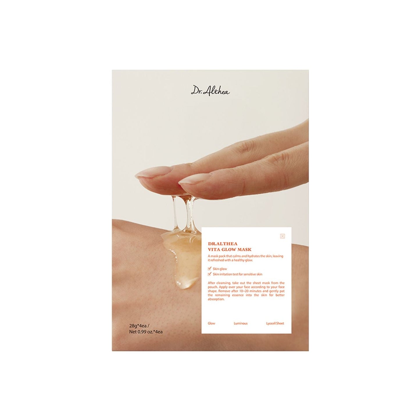Vita Glow Mask Sheet 28g X 4ea, Dr.Althea Dr.Althea Sheet Mask