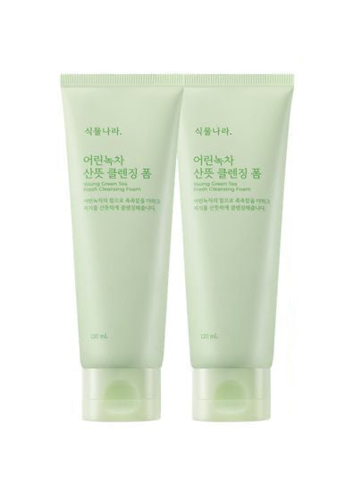 Young Green Tea Fresh Cleansing Foam 120ml+120ml, Shingmulnara Shingmulnara Cleansing Foam