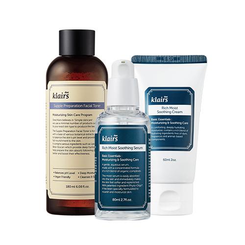BASIC & BEST SET (Toner 180ml + Serum 80ml + Soothing Cream 60ml), KLAIRS KLAIRS Skincare Set