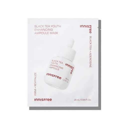 Black Tea Youth Enhancing Ampoule Mask 28ml X 6ea, Innisfree Innisfree Ampoule