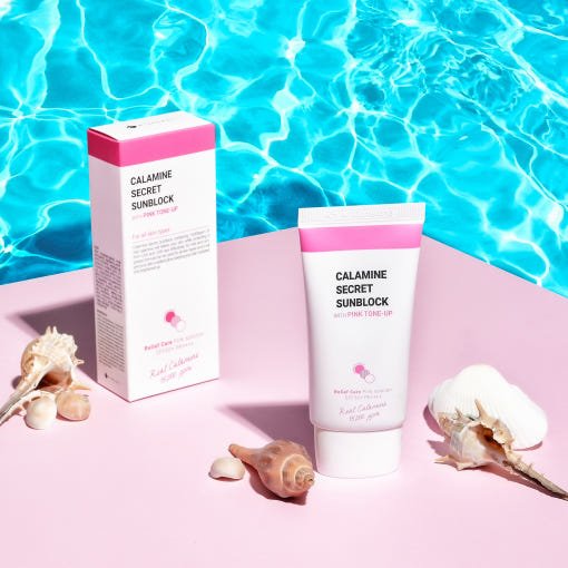 Calamine Secret Sunblock With Pink Tone-Up (SPF50+ PA++++) 50ml, K-SECRET K-SECRET Sunscreen
