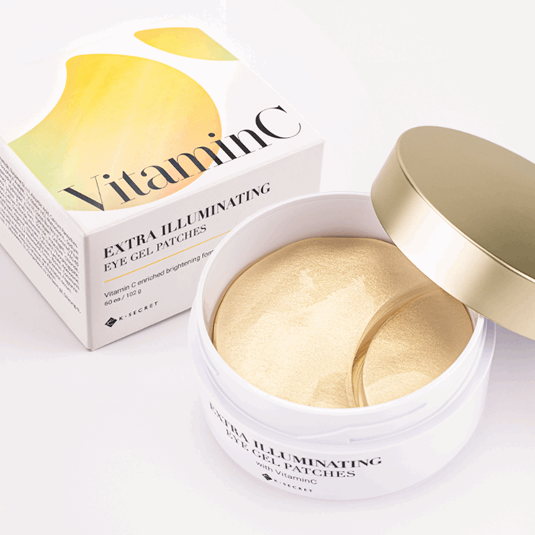 Extra Illuminating Eye Gel Patches 60ea/102g #VITAMIN C, K-SECRET K-SECRET Eye Patches