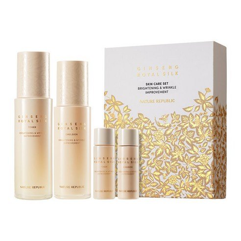 Ginseng Gold Silk Toner & Emulsion Set, NATURE REPUBLIC NATURE REPUBLIC Skincare Set