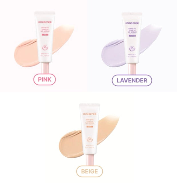 innisfree Daily UV Tone Up No Sebum Sun Cream SPF50+ PA++++ 50ml (3colors) innisfree Sunscreen