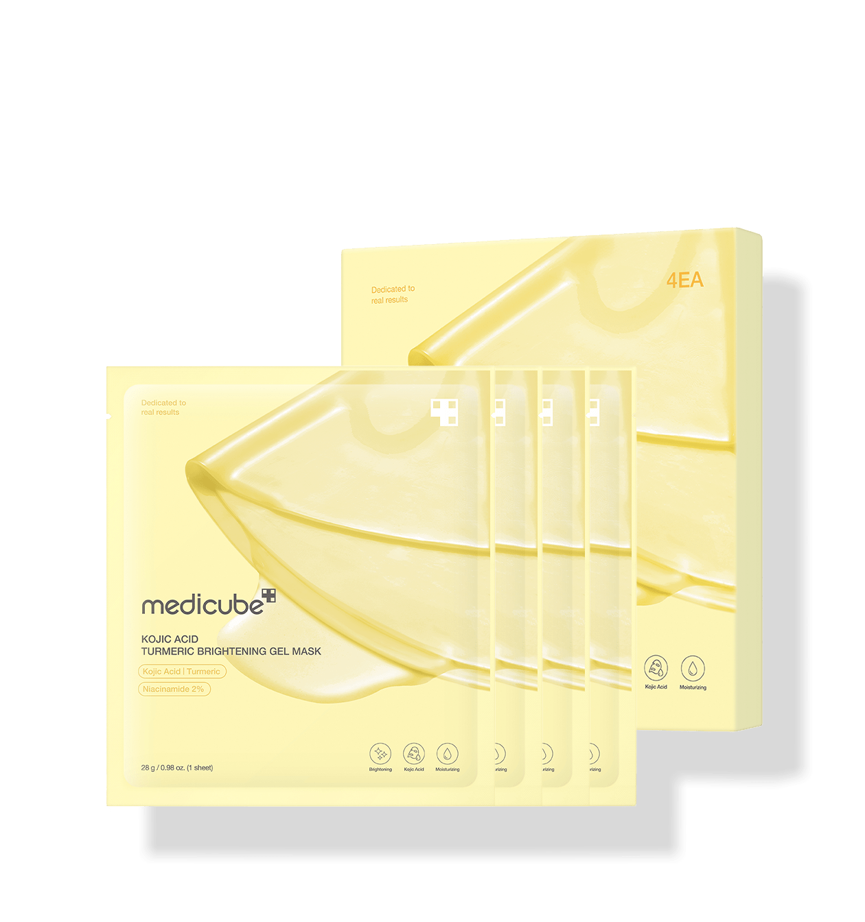 Kojic Acid Turmeric Brightening Gel Mask 28g*4ea, medicube medicube Sheet Mask