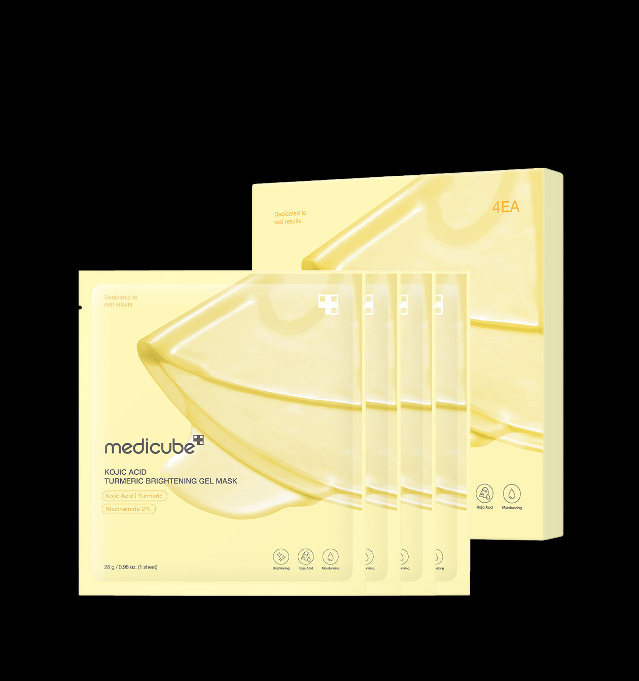 Kojic Acid Turmeric Brightening Gel Mask 28g*4ea, medicube medicube Sheet Mask