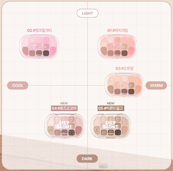 lilybyred Dewy Fit Palette 12.7g (4colors)