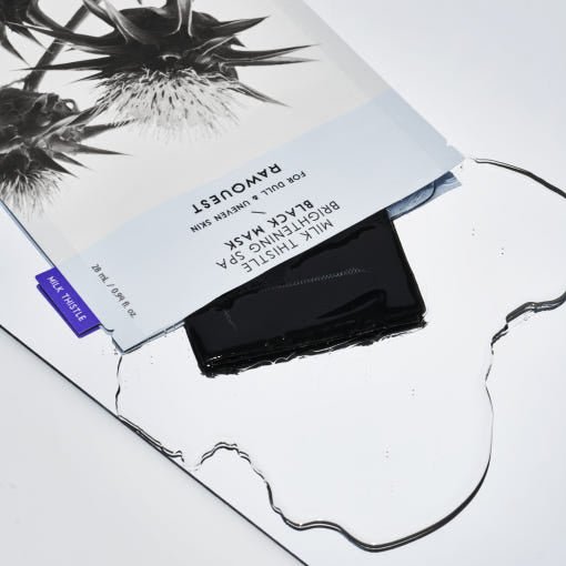Milk Thistle Brightening SPA Black Mask 28mlX5ea, RAWQUEST RAWQUEST Sheet Mask